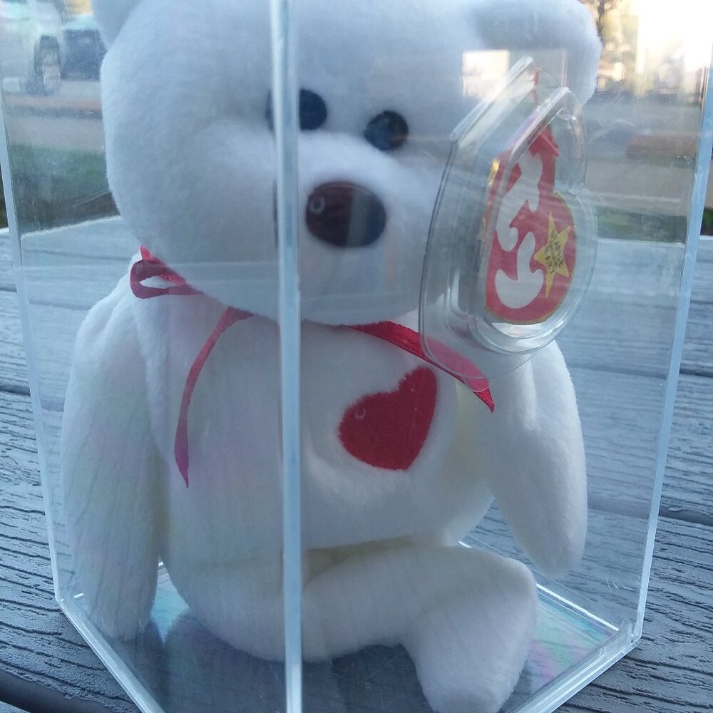 Original Ty Beanie Baby in clear acrylic display box